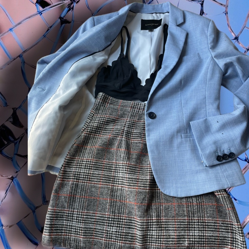 blue blazer banana republic